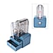 Portable Transparent Earrings Display Jewellery Organiser with 2 Drawer - Blue