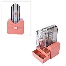 Portable Transparent Earrings Display Jewellery Organiser with 2 Drawer - Blue