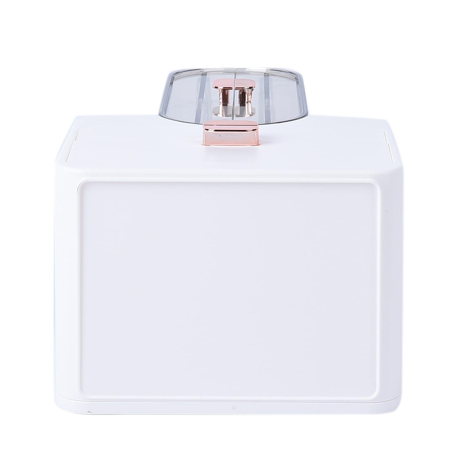 Portable Transparent Earrings Display Jewellery Organiser with 2 Drawer (Size 31x18x13 cm) - White