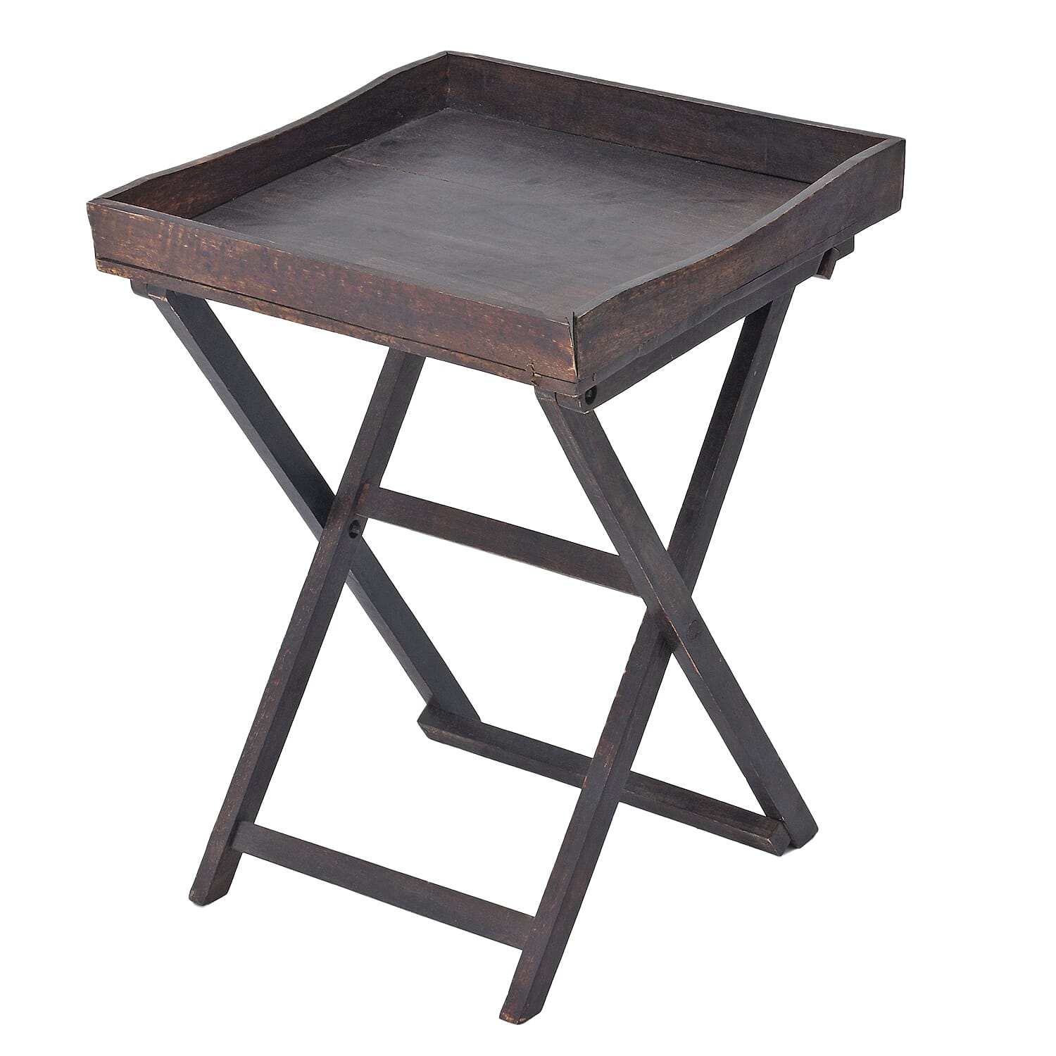 Mango Tree Wooden Tray with Stand - Light Brown