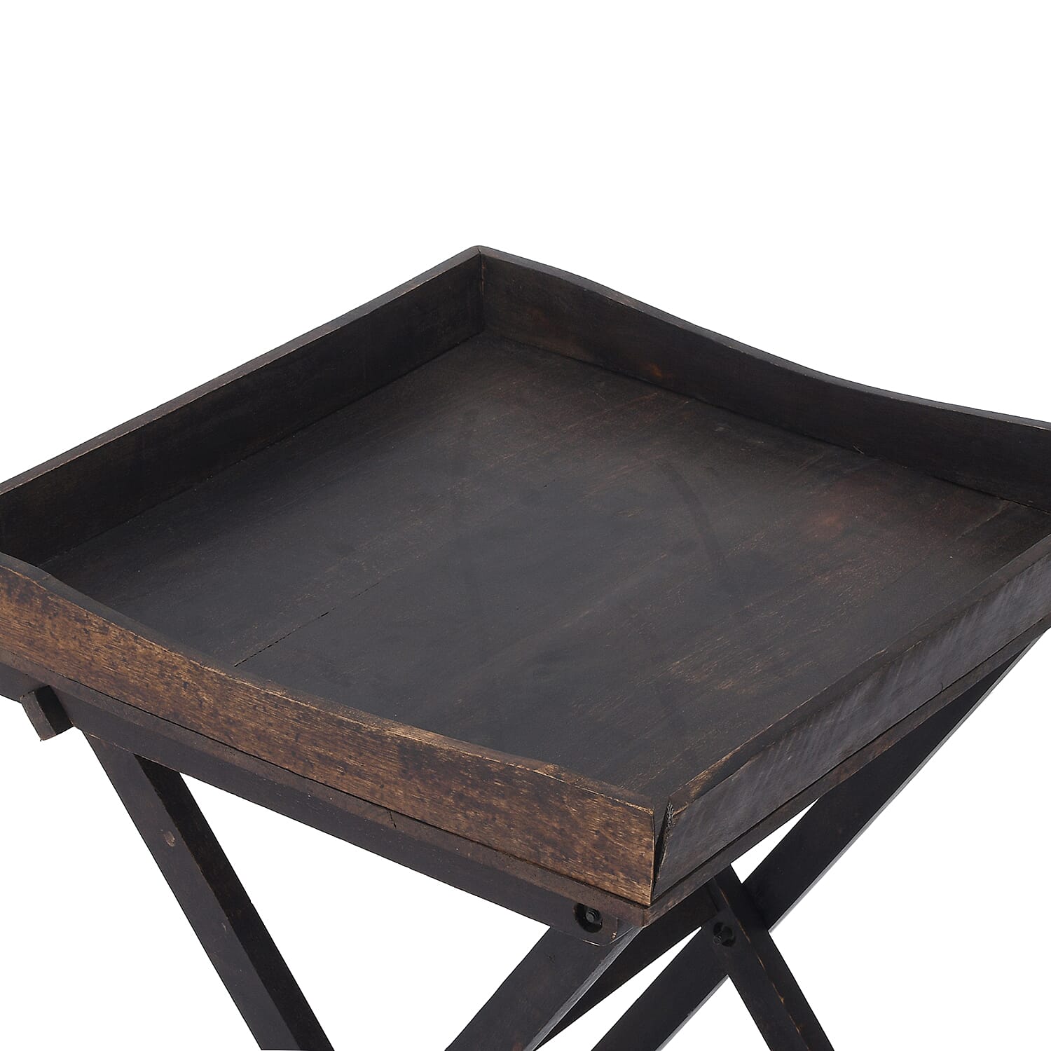 Mango Tree Wooden Tray with Stand - Light Brown