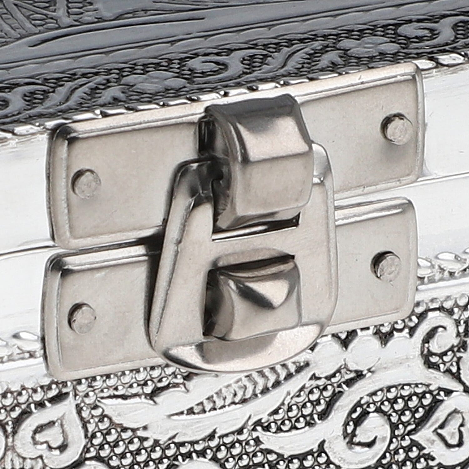 set of 2 handcrafted black faux velvety mini aluminum Butterfly engraved Storage boxes with transparent and lion lids