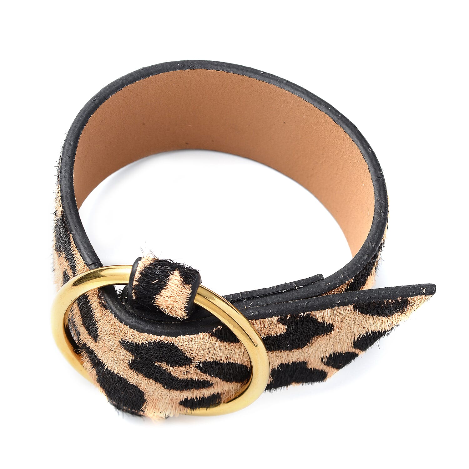 Belt Buckle Designer Style Bangle (Size 8) in Stainless Steel