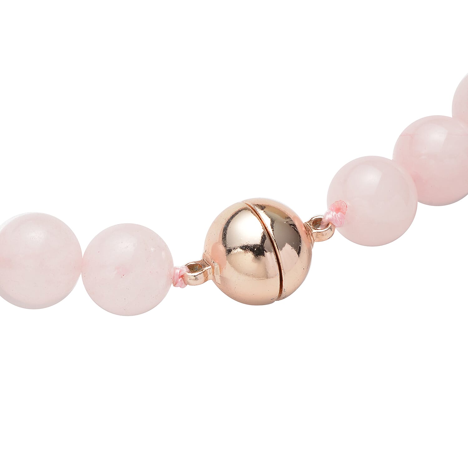 Rose Quartz and Pink Austrian Crystal Beads Necklace (Size - 20) with Magnetic Lock