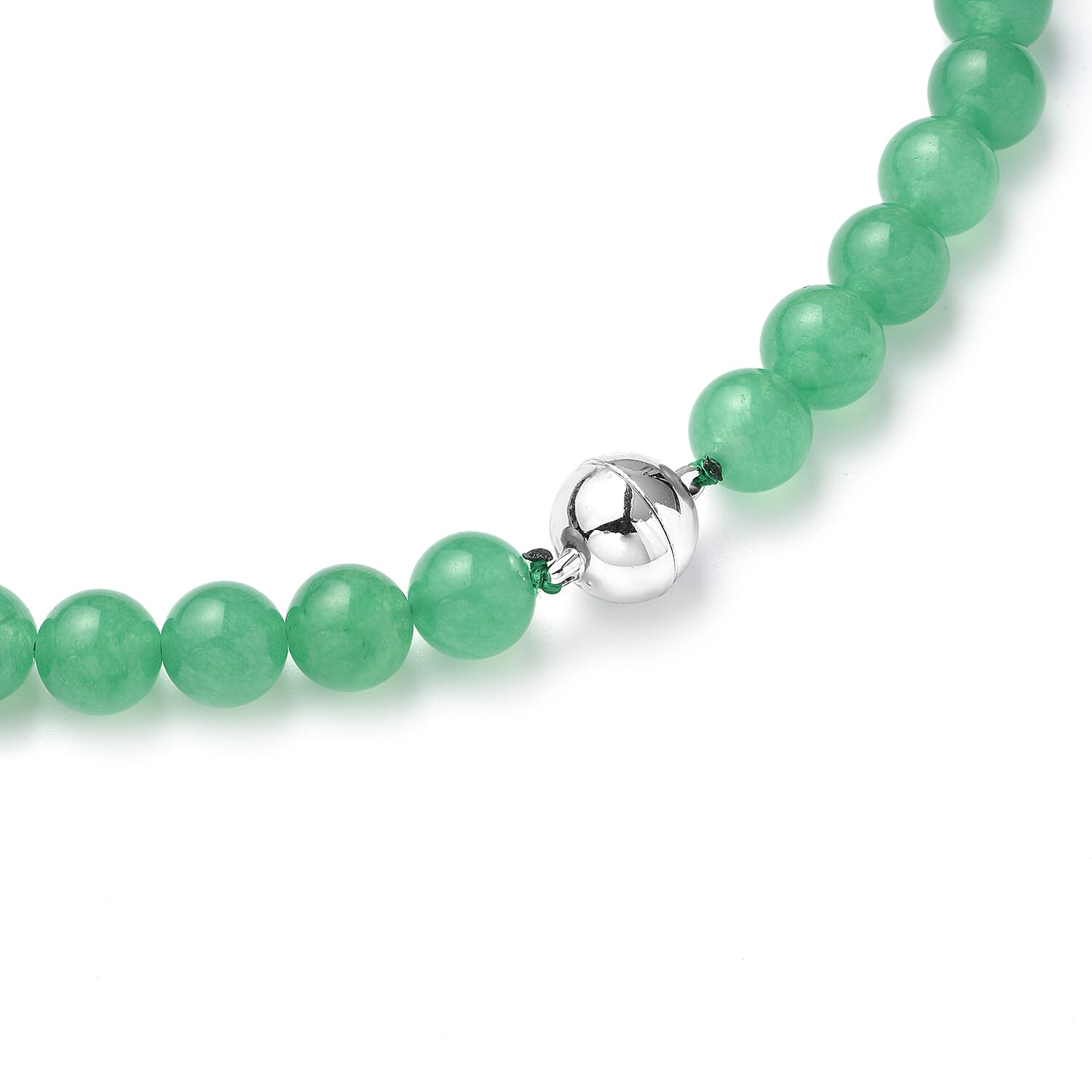Green Aventurine and Neon Green Austrian Crystal Beads Necklace (Size - 20) with Magnetic Lock