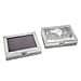 set of 2 handcrafted black faux velvety mini aluminum Butterfly engraved Storage boxes with transparent and lion lids