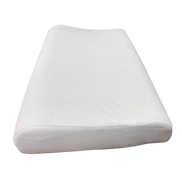 100% Natural Latex and Contour Pillow (Size 55x37x9 Cm) - White