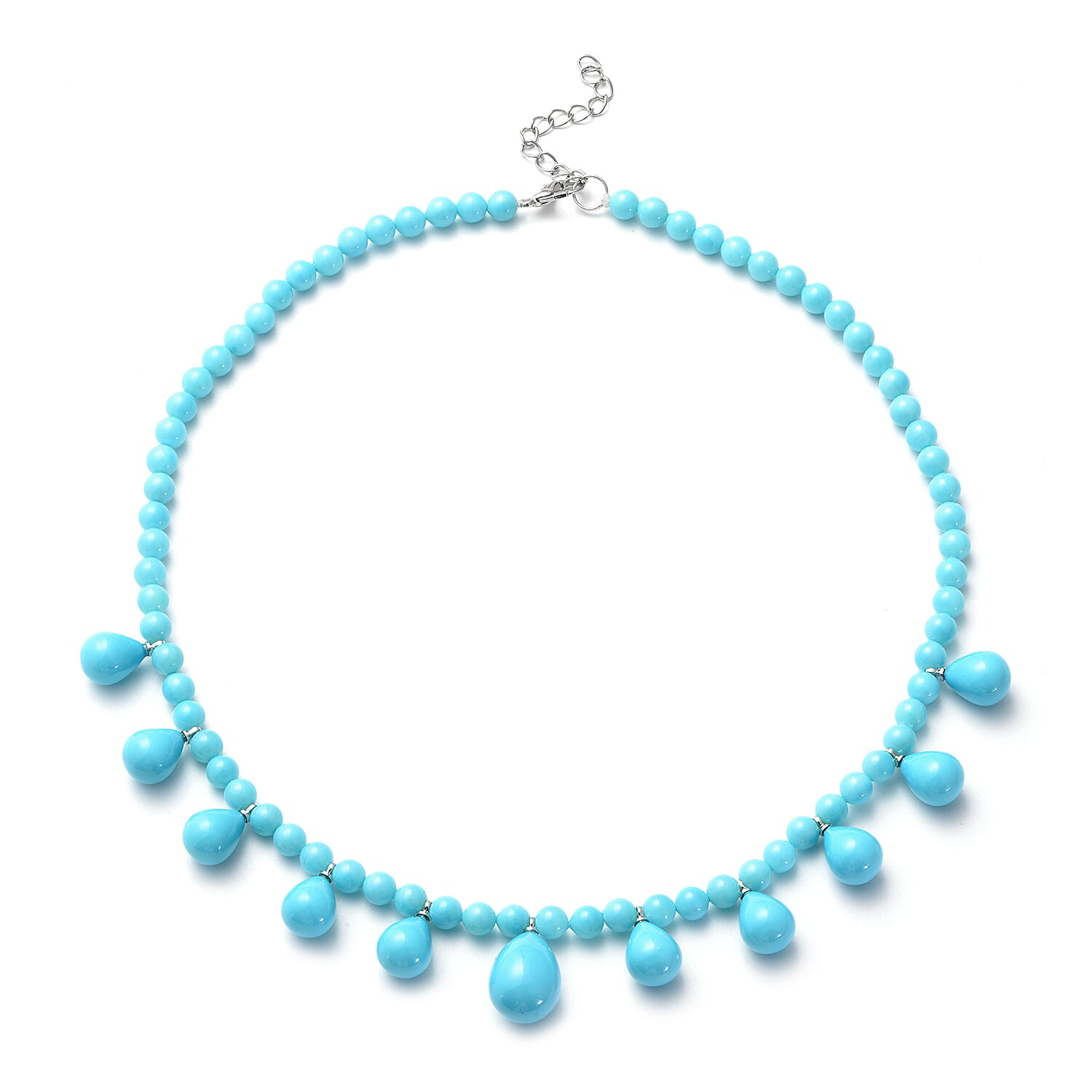 Designer Inspired Turquoise Shell Pearl Necklace (Size 20)