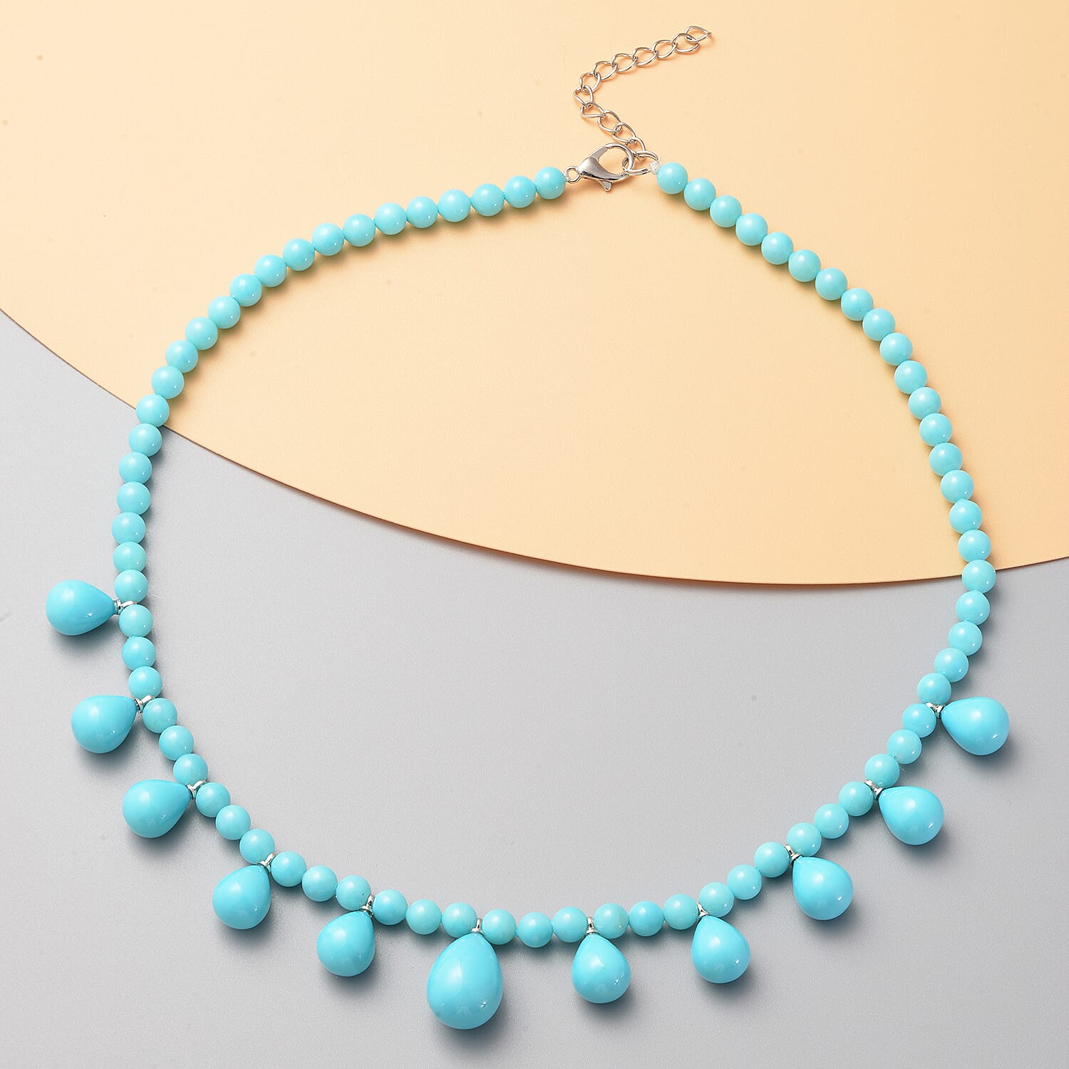 Designer Inspired Turquoise Shell Pearl Necklace (Size 20)