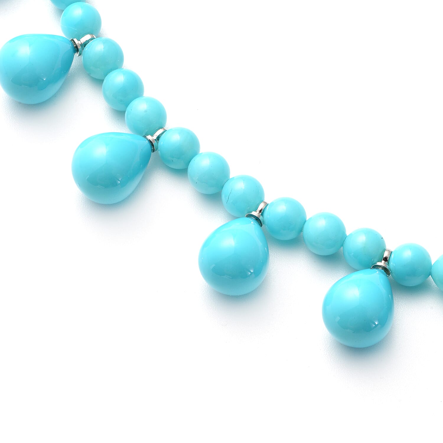 Designer Inspired Turquoise Shell Pearl Necklace (Size 20)