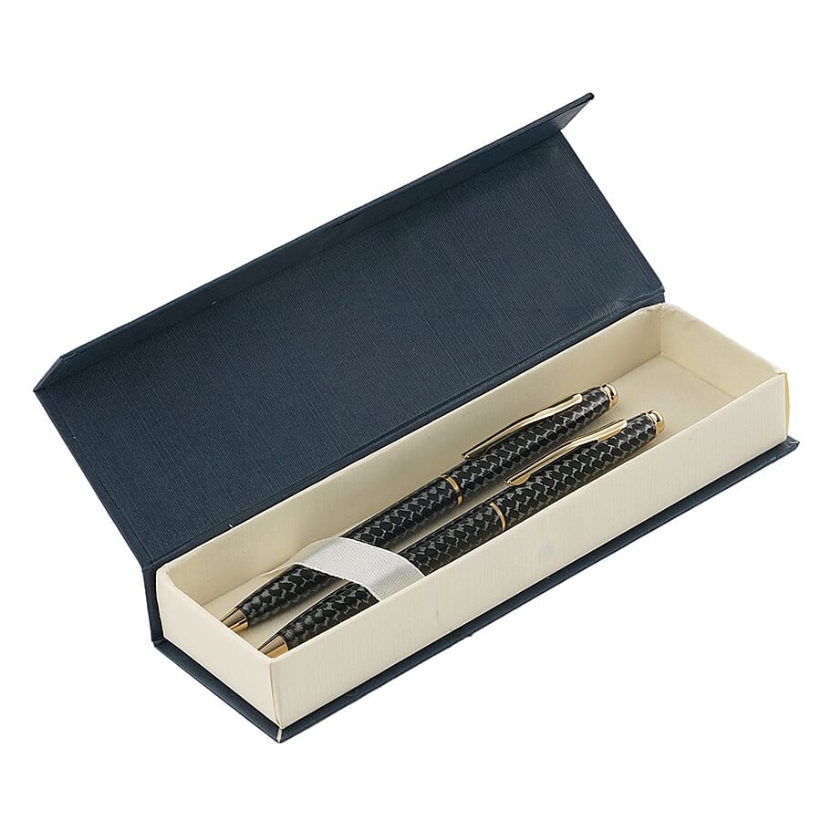 Close Out- Set of 2 Finest Austrian Crystal Pens - Golden & Grey