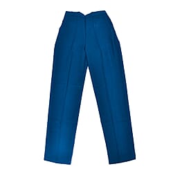 Emma Half Elasticated Comfortable Summer Trousers in BLUE Inside Leg 