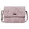 ASSOTS LONDON Pearl Genuine Leather Snake Embossed Crossbody Pearl Bag (Size 22x19x6Cm) - Pastel Pink