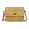 ASSOTS LONDON Pearl Genuine Leather Snake Embossed Crossbody Pearl Bag (Size 22x19x6Cm) - Mustard