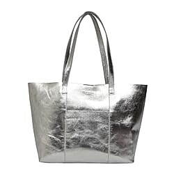 ASSOTS LONDON Genuine Leather Maisie Metallic Shopper Bag
