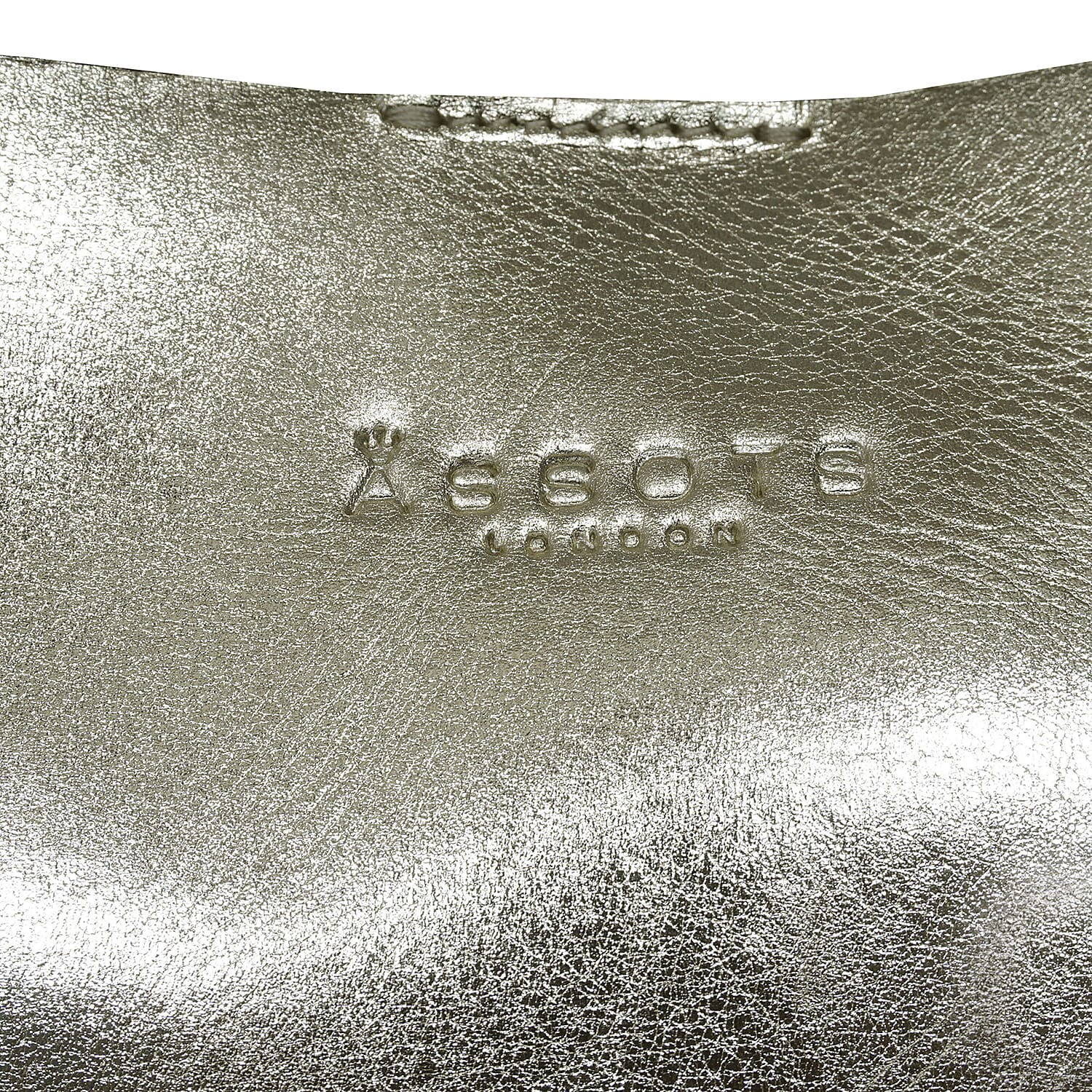 ASSOTS LONDON Genuine Leather Maisie Metallic Shopper Bag (Size 33x28x12 Cm) - Yellow Gold