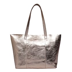 ASSOTS LONDON Genuine Leather Maisie Metallic Shopper Bag