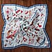 LA MAREY 100% Mulberry Silk Wooden Rocking Horse Pattern Silk Scarf (Size 52x52Cm) - Mint and Multi