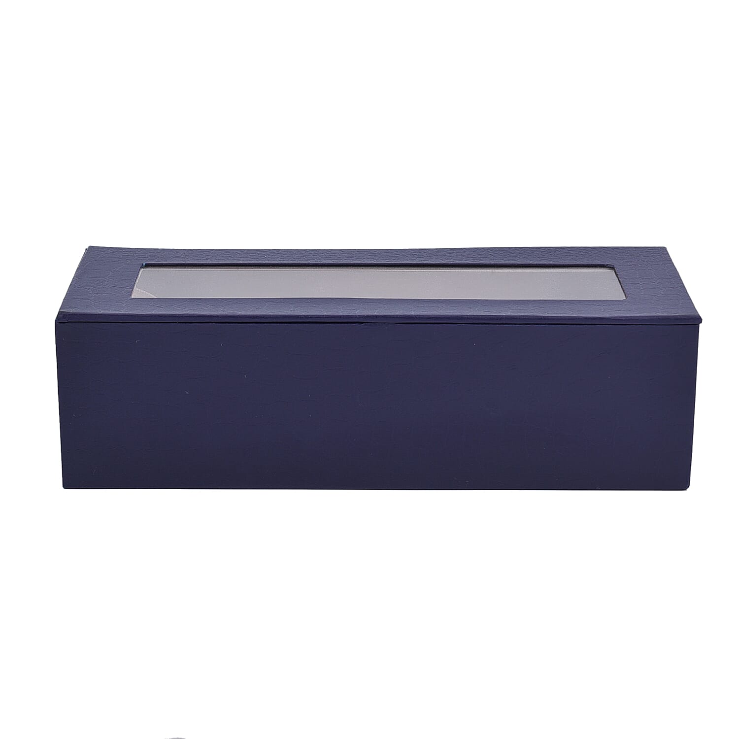5 Slot Watch Box with Transparent Window - Navy Blue Colour