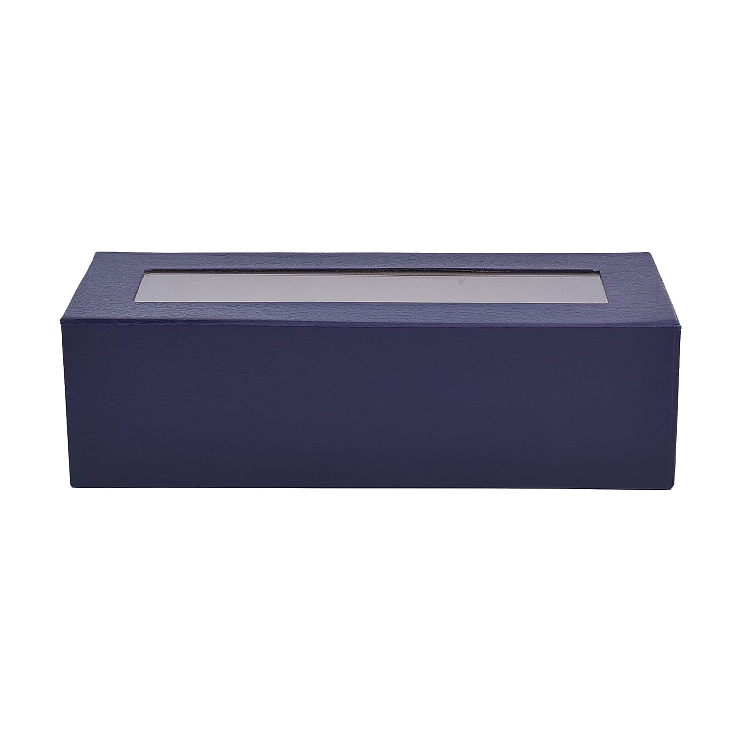 5 Slot Watch Box with Transparent Window - Navy Blue Colour