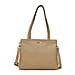 ASSOTS LONDON Genuine Pebble Grain Leather Double Compartment Shoulder Handbag