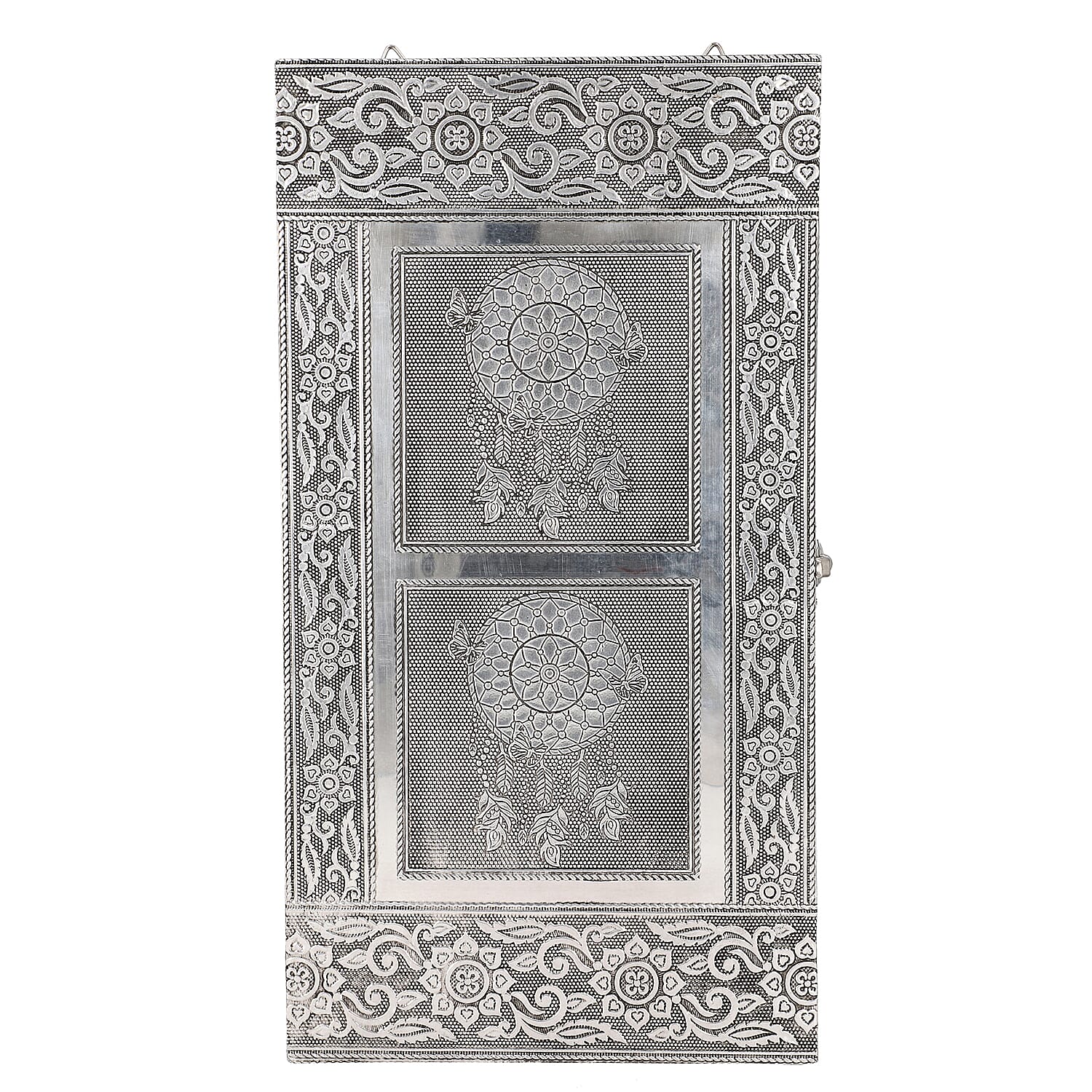 Handcrafted Dream Catcher Jewellery Armoire with Velvet Lining and Clasp (Size 32x17x7Cm)