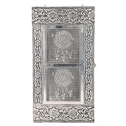 Handcrafted Parrot Embossed Jewellery Armoire with Velvet Lining and Clasp