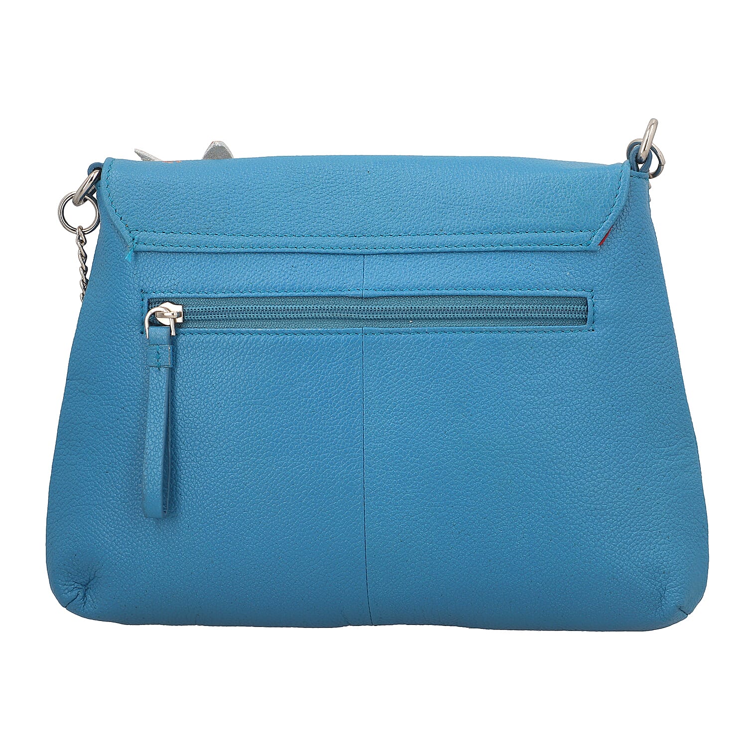 THE HANDCRAFTED LUXURY - Sukriti 100% Genuine Leather Handpainted Shoulder Bag - Blue