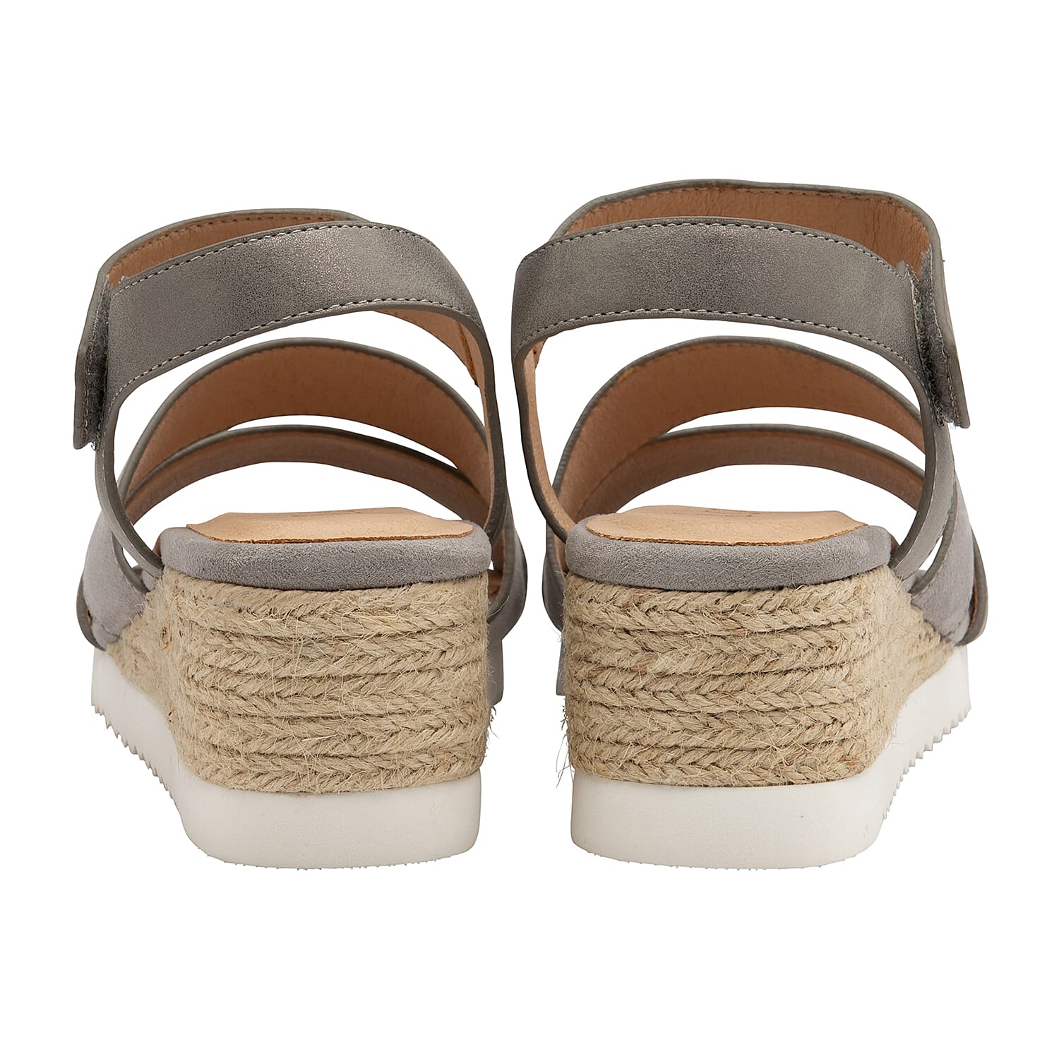 Lotus Ashlyn Open Toe Wedge Sandals (Size 6) - Grey