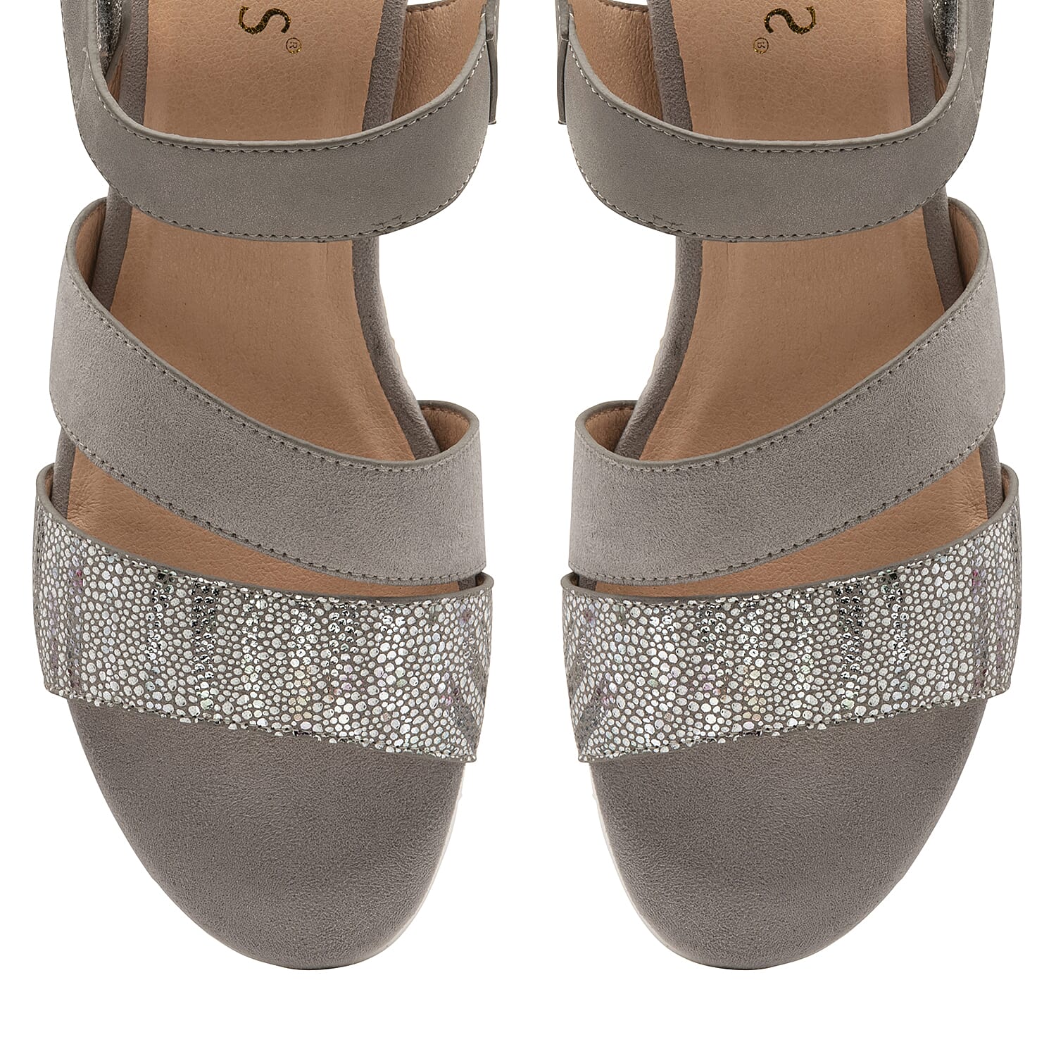 Lotus Ashlyn Open Toe Wedge Sandals (Size 6) - Grey