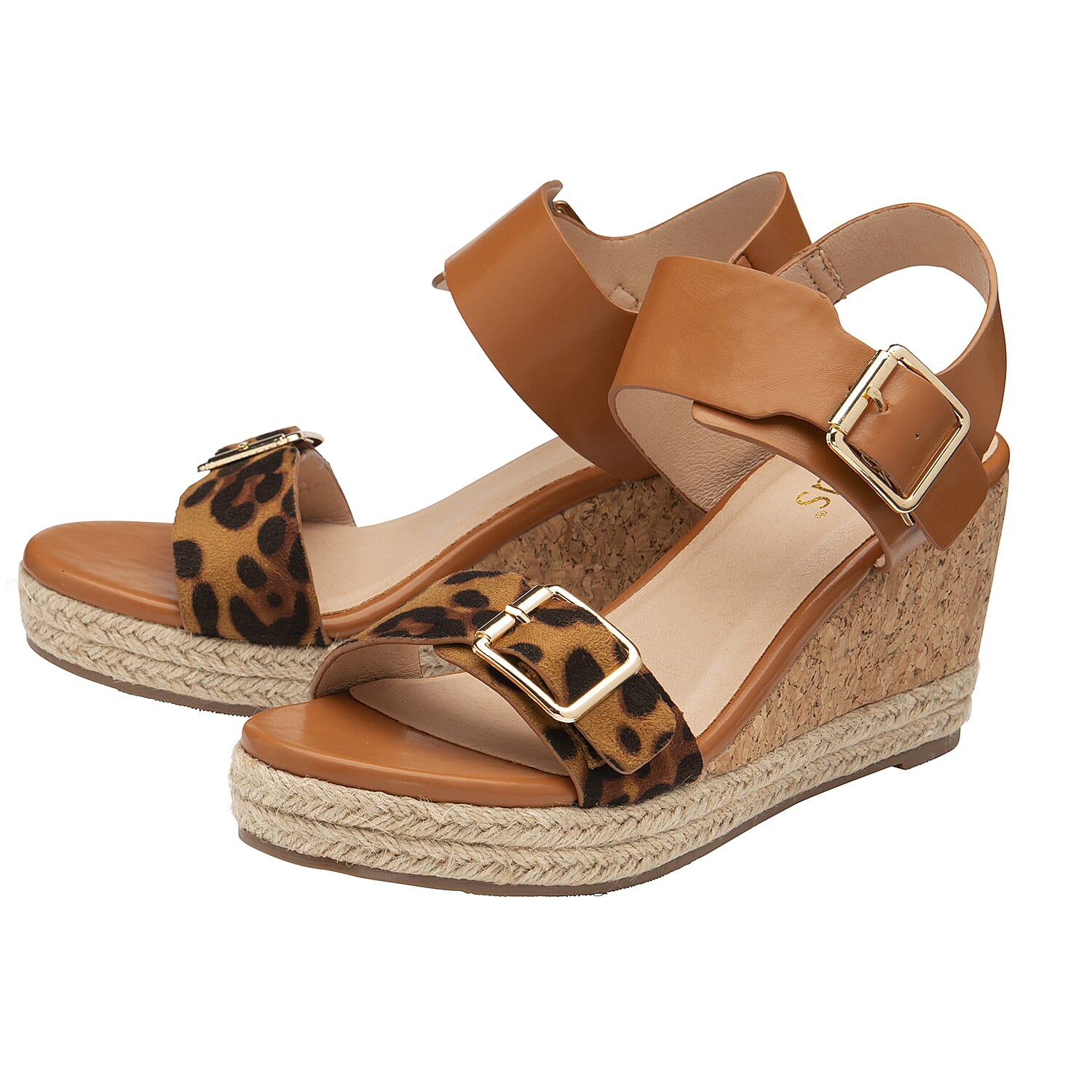 Lotus Primrose Wedge Sandals (Size 7) - Tan