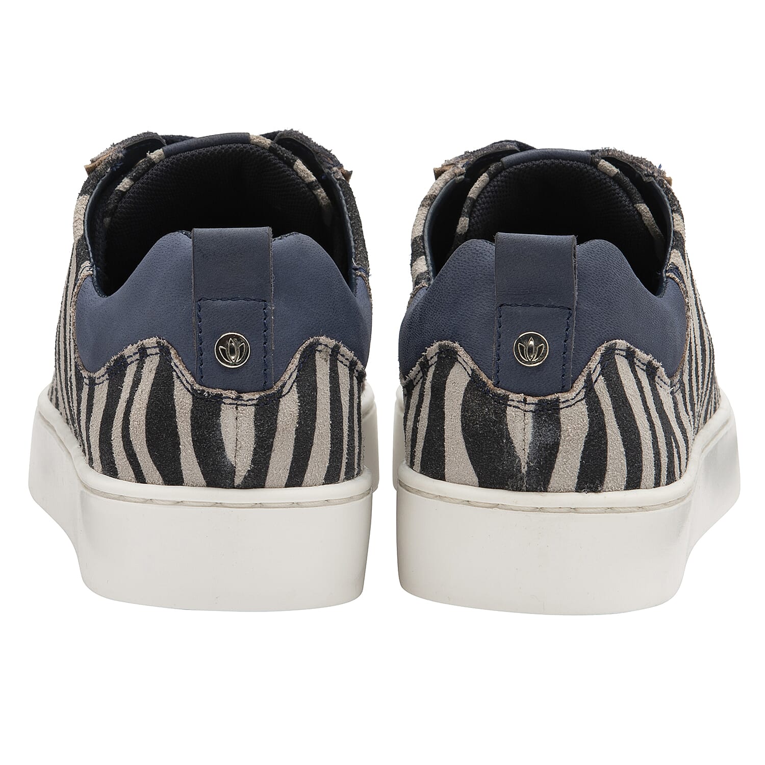 Lotus Garda Zebra Print Leather Lace-Up Trainers (Size 4)