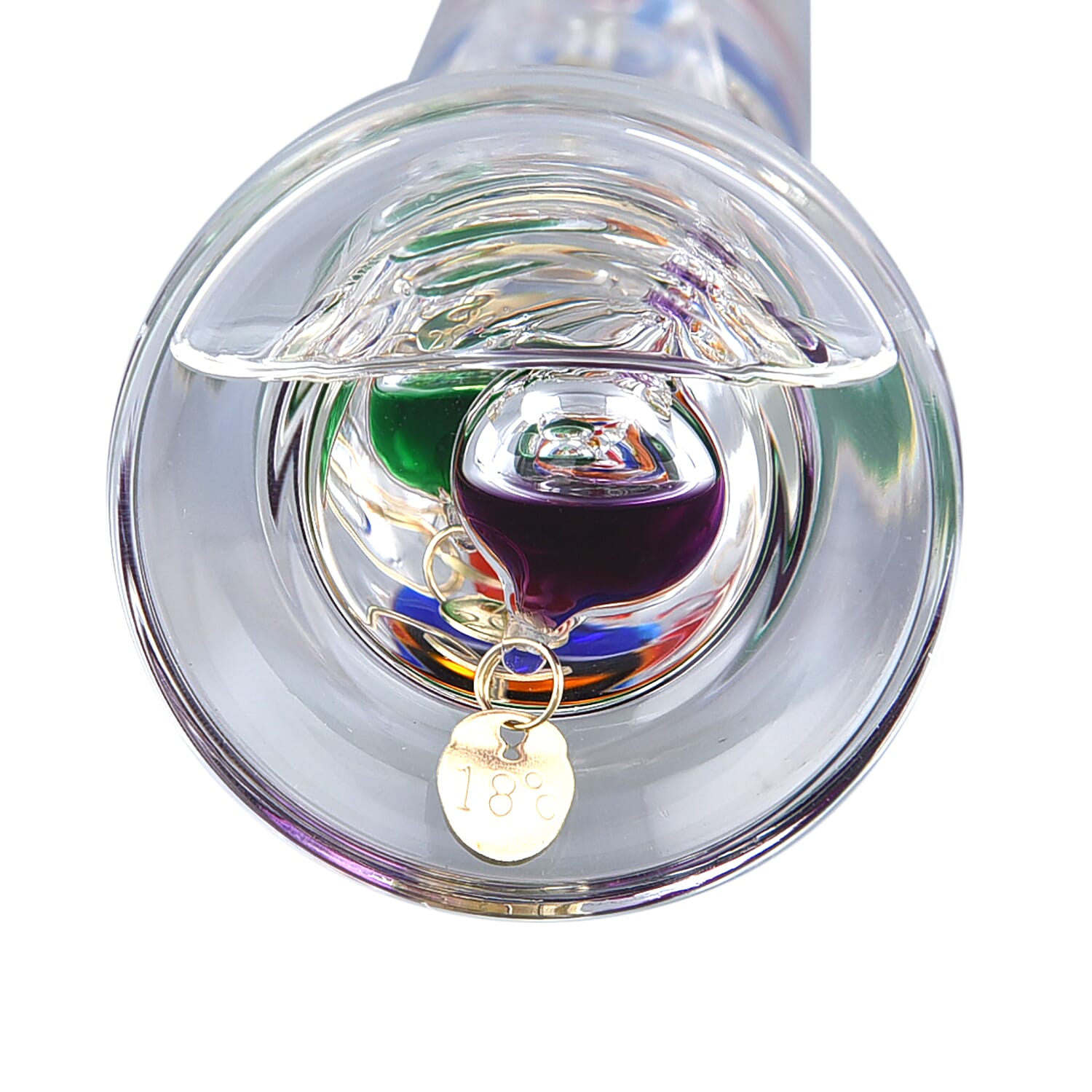 Galileo Thermometer with Floating Balls (28x5 CM) - Multi Colour