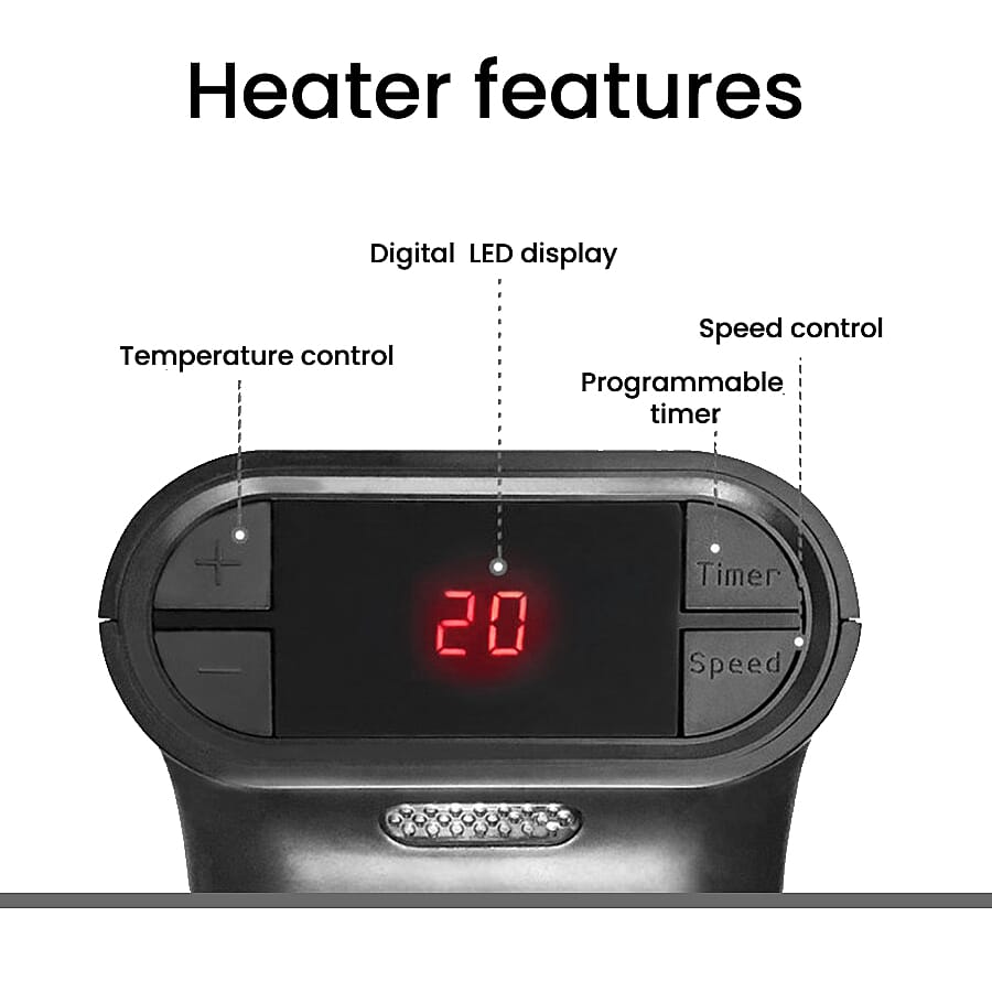 Portable Electric Flame Space Heater with Remote Control (Size 18x12x11Cm)