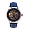 GENOA Automatic Movement Blue Dial 3 ATM Water Resistant Watch with Blue Colour Genuine Leather