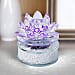 crystal lotus with Solar rotating base Material Crystal glass + plastic Color Purple