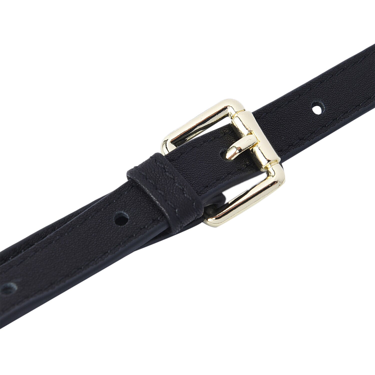 LUCYQ - 100% Genuine Leather Crossbody Bag with Shoulder Strap (Size 20x18x1Cm) - Black