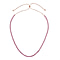 Pink Cubic Zirconia  Necklace (Size - 26 Adjustable ) in Rose Gold Tone