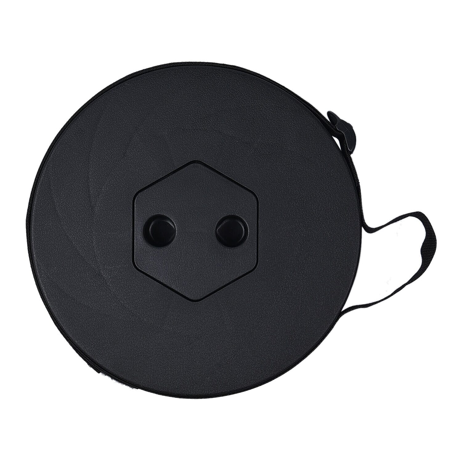 Portable Folding Stool with Strap (Size 25 Cm) - Black