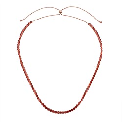 Pink Cubic Zirconia  Necklace (Size - 26 Adjustable ) in Rose Gold Tone