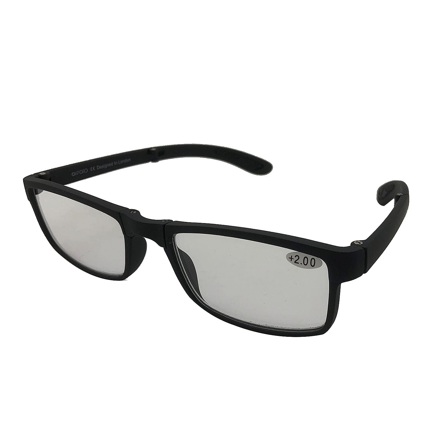 OXFORD Foldable Black Reading Glasses (-2.5 Focus)