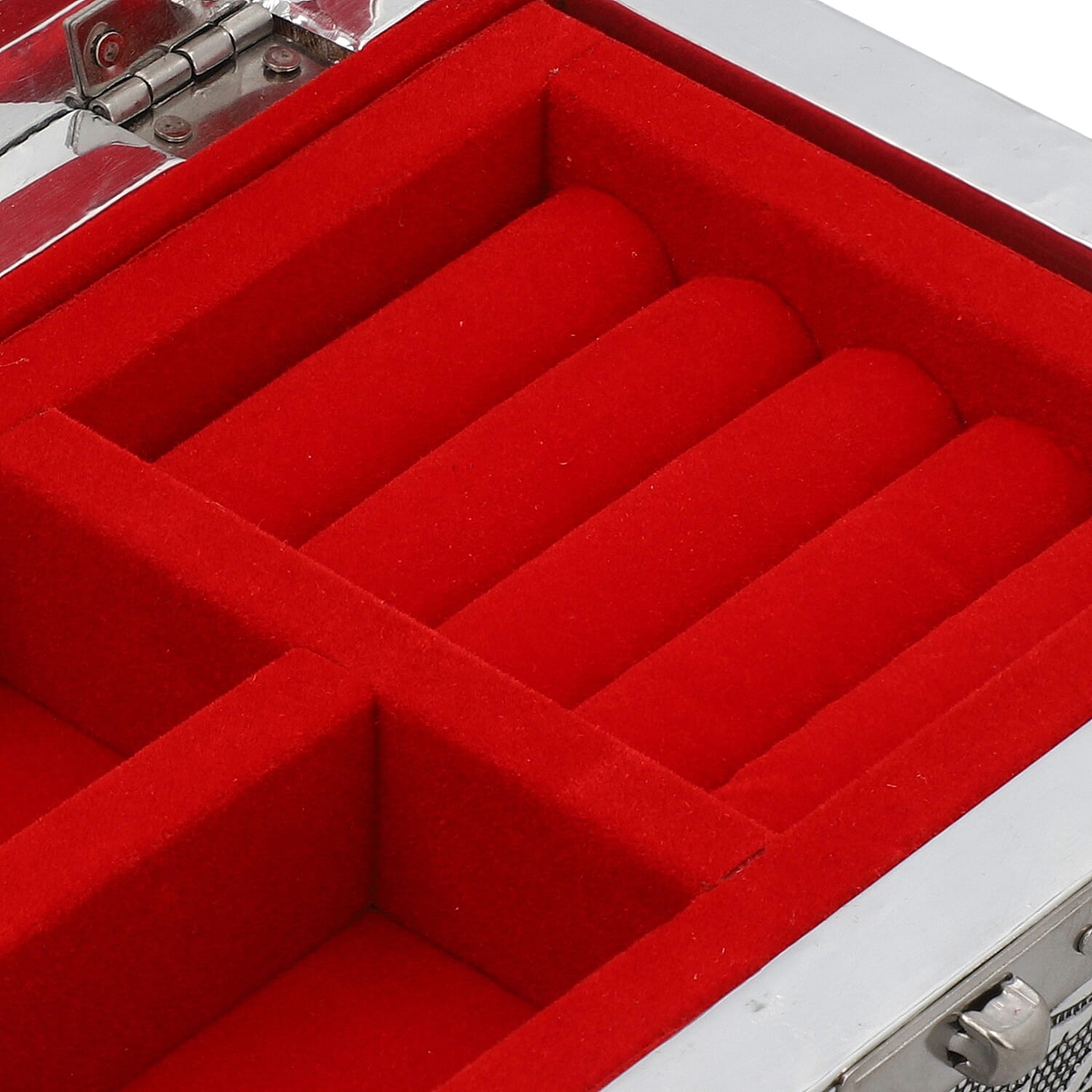 Oxidized Jewelry Box with Tray Flower & Leaf Pattern