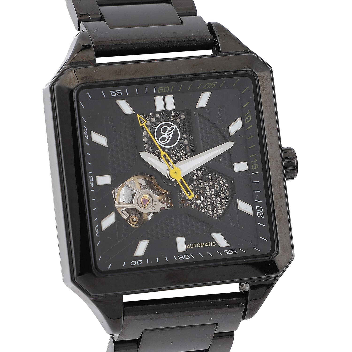 Close Out Deal - GENOA Automatic Movement Dial 5 ATM Water Resistant Watch with Black Chain Strap