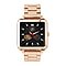 Close Out Deal - GENOA Automatic GENOA Automatic Movement Black Hollow Out Dial 5 ATM Water Resistant Watch with Chain Strap in Rose Gold Tone