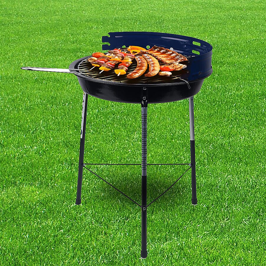 Portable Multipurpose Charcoal Barbeque Grill Blue 6484730 TJC