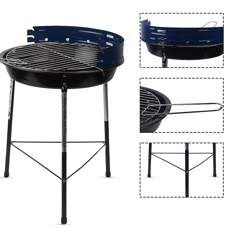 Portable Multipurpose Barbeque Grill (Size 43x33cm) - Blue