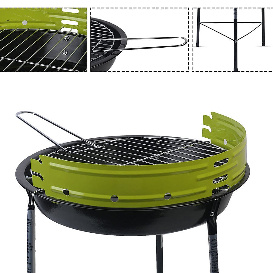 Portable Multipurpose Barbeque Grill (Size 43x33cm) - Green