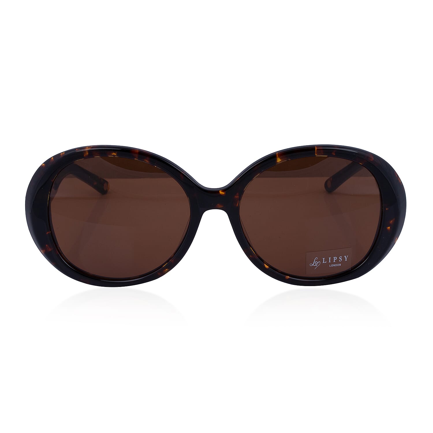 LIPSY Ladies Sunglasses with Metal Studded Decorative Temples - Tortoise