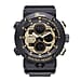 GENOA Japanese and Electronic Movement 5 ATM Water Resistant Watch with Stainless Steel Back and Navy Blue TPU Strap - Black