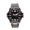 GENOA Japanese and Electronic Movement 5 ATM Water Resistant Watch with Stainless Steel Back and Green TPU Strap - Black